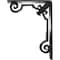 Ekena Millwork Fleur De Lis Wrought Iron Bracket, (Triple center brace), Antiqued Silver 2"W x 5 1/2"D x 8"H BKTM02X05X08TFLASV - alternate 4